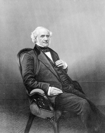 George Peabody, graviert von D.J Pound von English Photographer